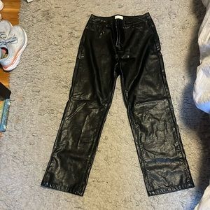 Altard state straight leg leather pants